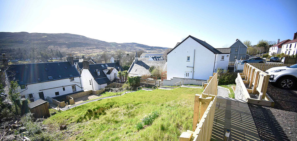 Our Portree self catering apartment accommodation suites have a private entrance for guest use and private parking