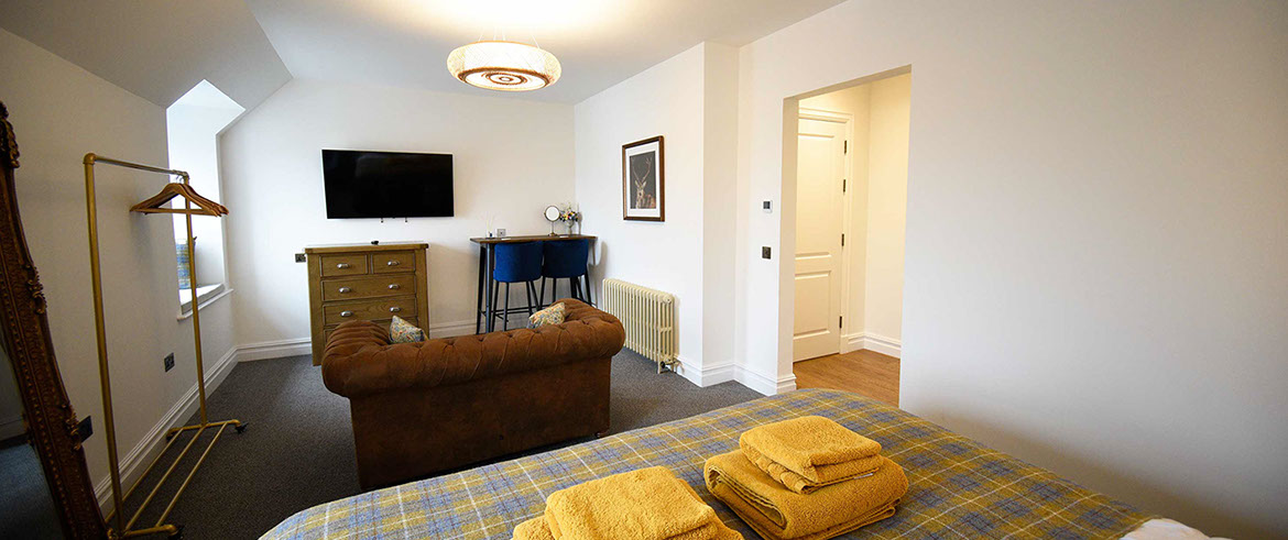 Our self catering accommodation suite apartments contain widescreen TVs and WIFI internet